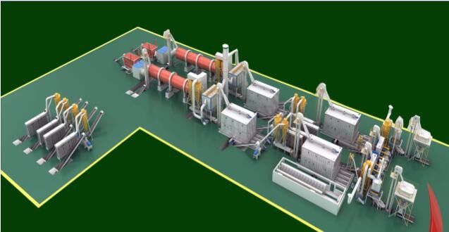 1.1-1.3t/M3 घनत्व बायोमास गोली उत्पादन लाइन 2-12mm